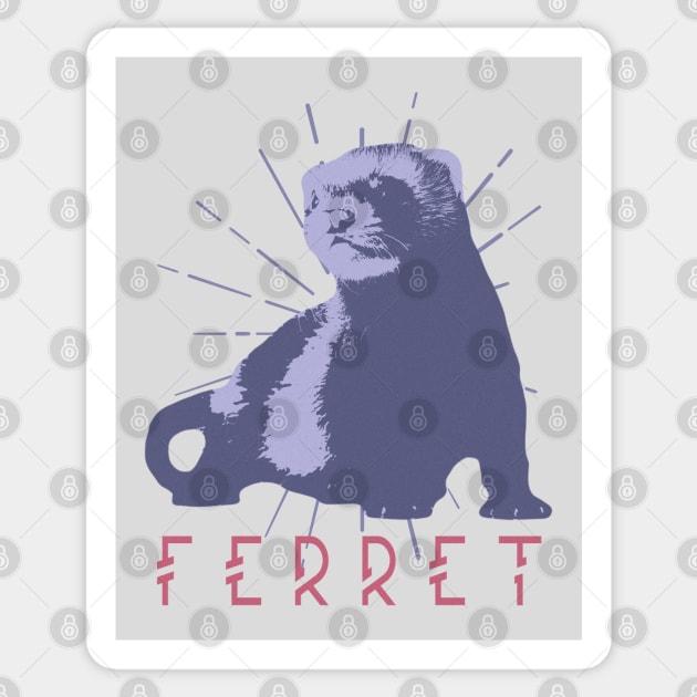 Ferret Sticker by KokaLoca